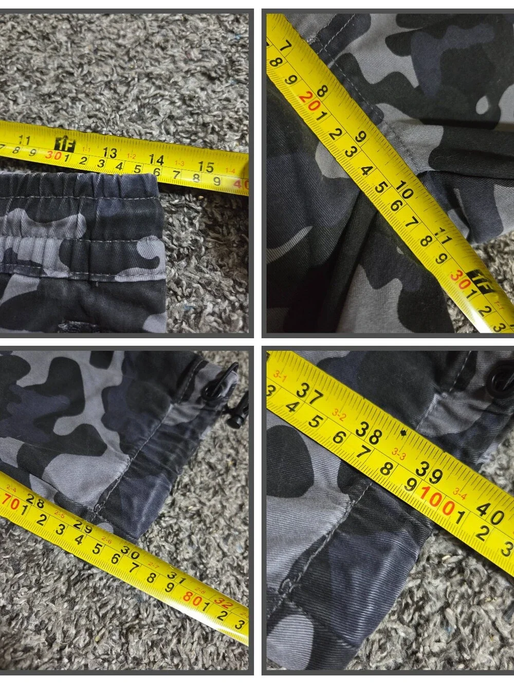 Dogg Supply Mens Stealth Camo Drawstring Cotton Blend Cargo Joggers Size XS